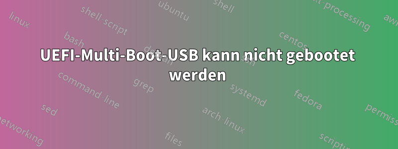 UEFI-Multi-Boot-USB kann nicht gebootet werden