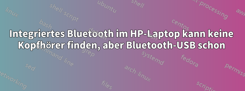 Integriertes Bluetooth im HP-Laptop kann keine Kopfhörer finden, aber Bluetooth-USB schon