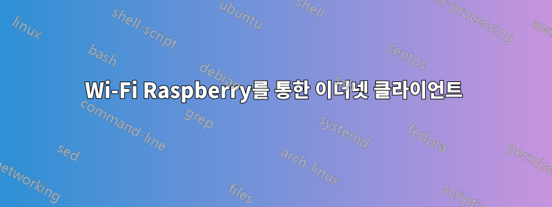 Wi-Fi Raspberry를 통한 이더넷 클라이언트