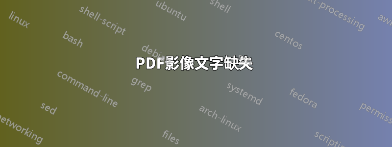 PDF影像文字缺失