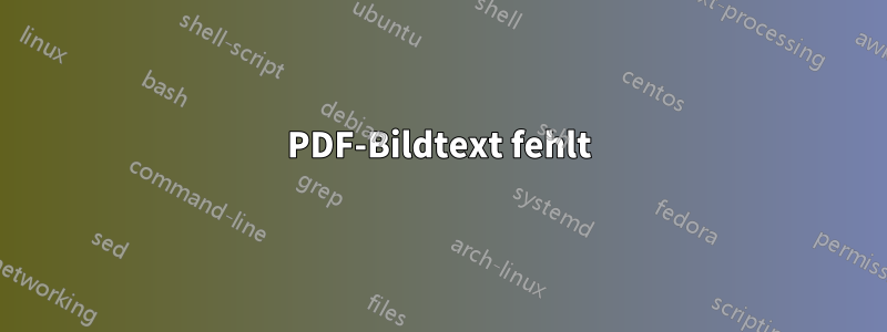 PDF-Bildtext fehlt