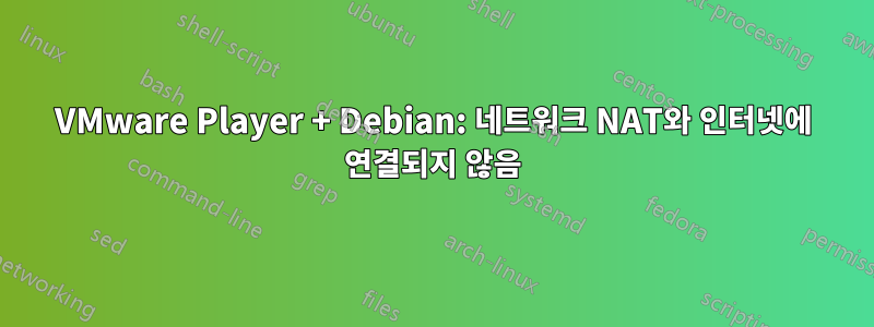 VMware Player + Debian: 네트워크 NAT와 인터넷에 연결되지 않음