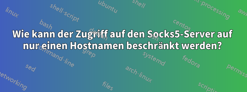 Wie kann der Zugriff auf den Socks5-Server auf nur einen Hostnamen beschränkt werden?