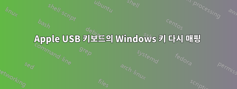 Apple USB 키보드의 Windows 키 다시 매핑