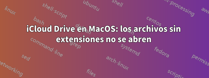 iCloud Drive en MacOS: los archivos sin extensiones no se abren