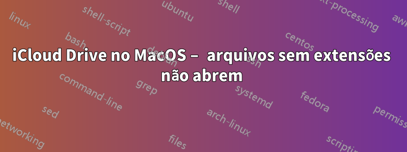 iCloud Drive no MacOS – arquivos sem extensões não abrem