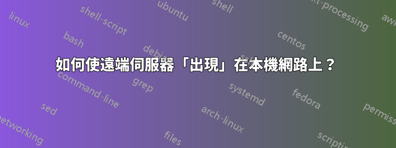 如何使遠端伺服器「出現」在本機網路上？