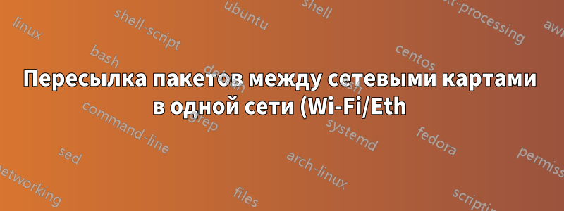 Пересылка пакетов между сетевыми картами в одной сети (Wi-Fi/Eth)