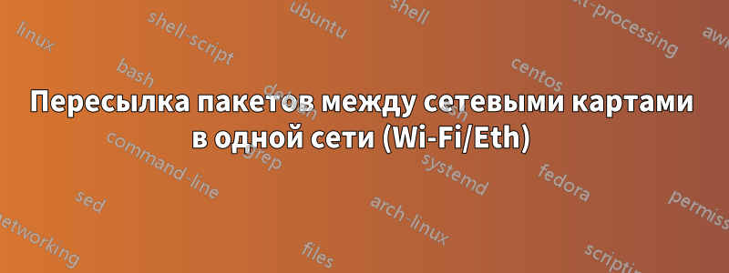 Пересылка пакетов между сетевыми картами в одной сети (Wi-Fi/Eth)