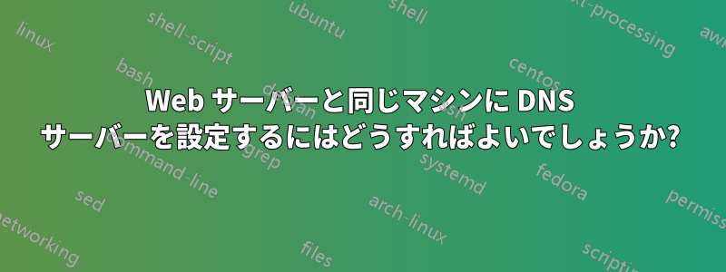 Web サーバーと同じマシンに DNS サーバーを設定するにはどうすればよいでしょうか?