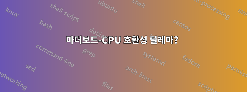 마더보드-CPU 호환성 딜레마?