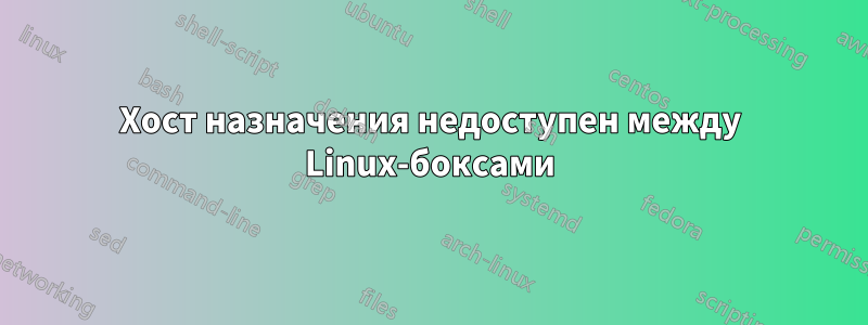 Хост назначения недоступен между Linux-боксами