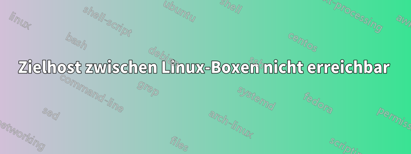 Zielhost zwischen Linux-Boxen nicht erreichbar