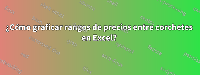 ¿Cómo graficar rangos de precios entre corchetes en Excel?