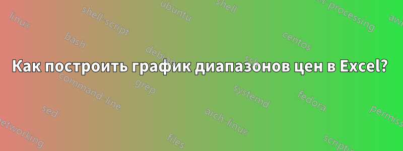 Как построить график диапазонов цен в Excel?