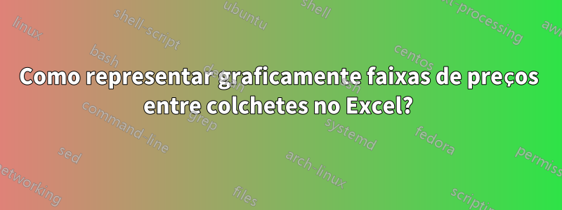 Como representar graficamente faixas de preços entre colchetes no Excel?