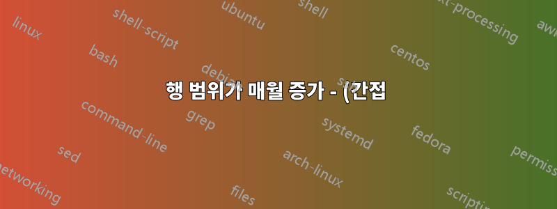 행 범위가 매월 증가 - (간접) 수식에서 동적으로 증가하시겠습니까?