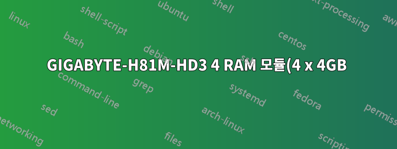 GIGABYTE-H81M-HD3 4 RAM 모듈(4 x 4GB) 부팅 문제