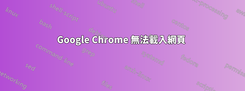 Google Chrome 無法載入網頁