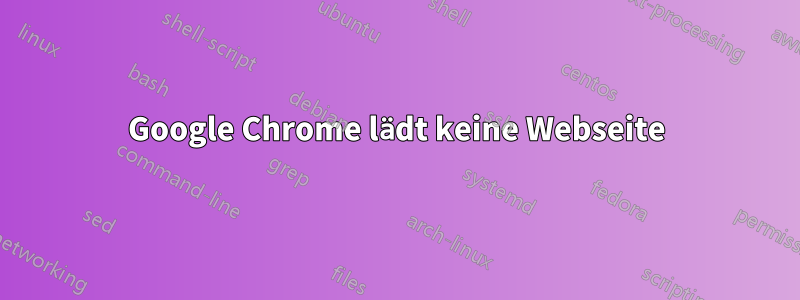 Google Chrome lädt keine Webseite