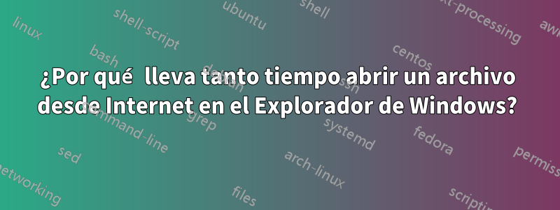 ¿Por qué lleva tanto tiempo abrir un archivo desde Internet en el Explorador de Windows?