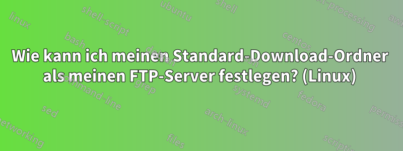 Wie kann ich meinen Standard-Download-Ordner als meinen FTP-Server festlegen? (Linux)