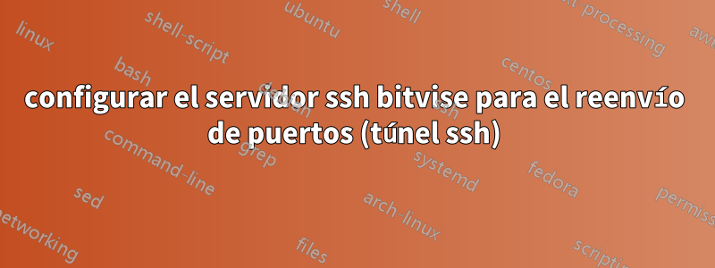 configurar el servidor ssh bitvise para el reenvío de puertos (túnel ssh)