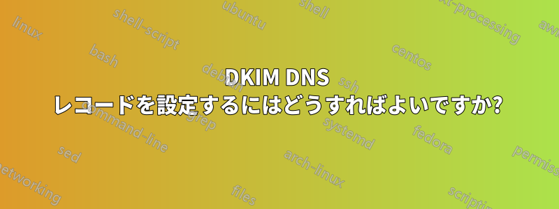 DKIM DNS レコードを設定するにはどうすればよいですか?