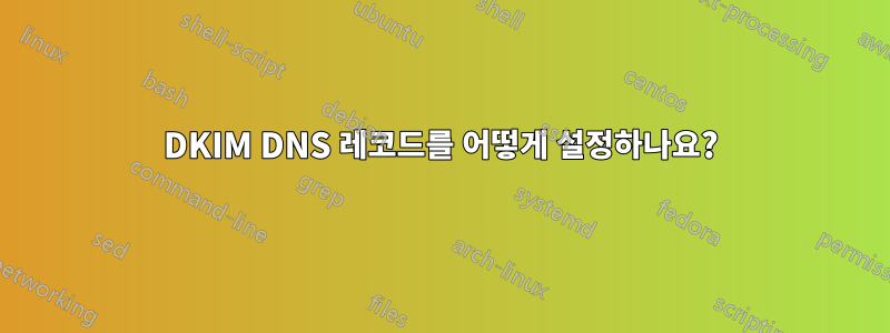 DKIM DNS 레코드를 어떻게 설정하나요?