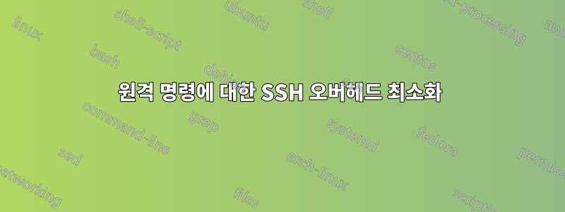 원격 명령에 대한 SSH 오버헤드 최소화