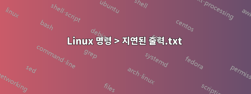 Linux 명령 > 지연된 출력.txt