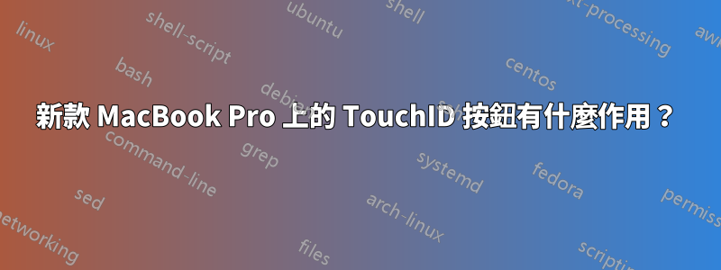 新款 MacBook Pro 上的 TouchID 按鈕有什麼作用？