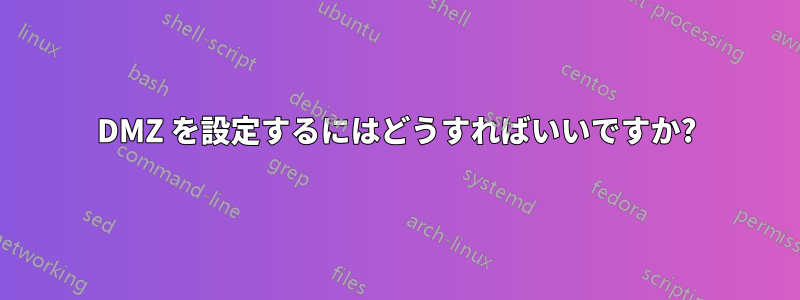 DMZ を設定するにはどうすればいいですか?