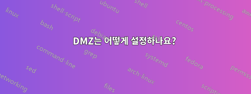 DMZ는 어떻게 설정하나요?