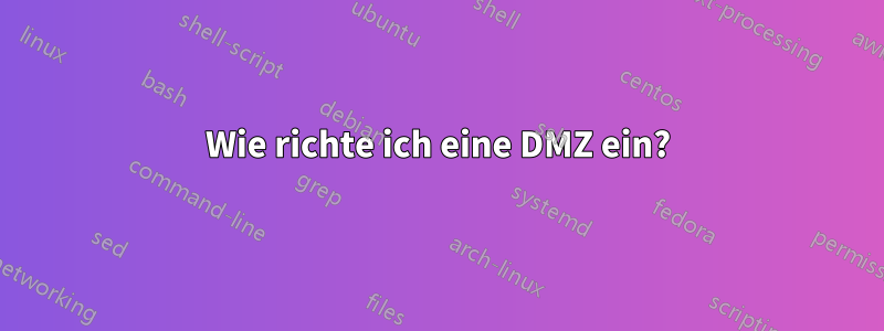 Wie richte ich eine DMZ ein?