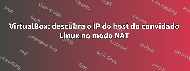 VirtualBox: descubra o IP do host do convidado Linux no modo NAT