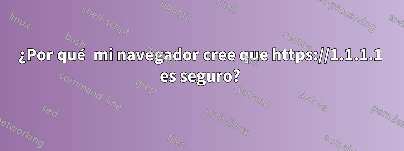 ¿Por qué mi navegador cree que https://1.1.1.1 es seguro?