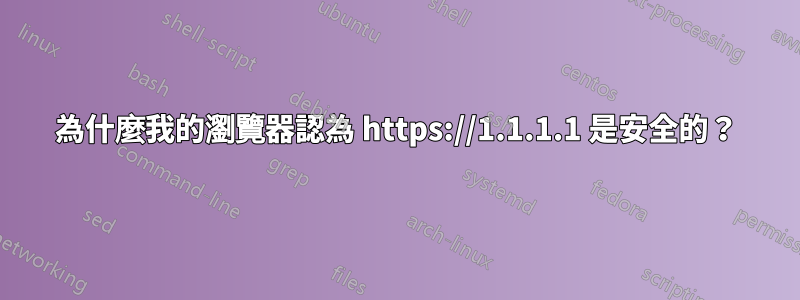 為什麼我的瀏覽器認為 https://1.1.1.1 是安全的？