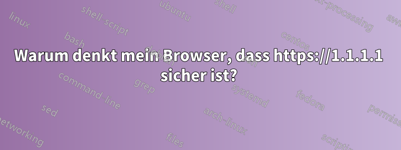 Warum denkt mein Browser, dass https://1.1.1.1 sicher ist?