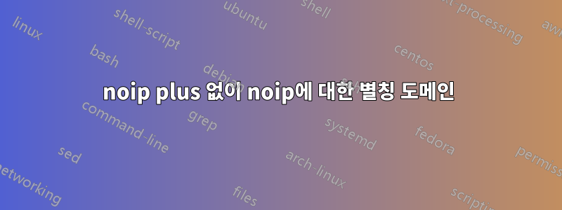 noip plus 없이 noip에 대한 별칭 도메인