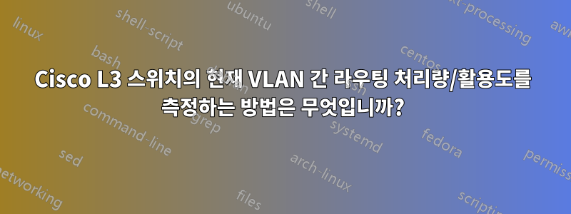 Cisco L3 스위치의 현재 VLAN 간 라우팅 처리량/활용도를 측정하는 방법은 무엇입니까?