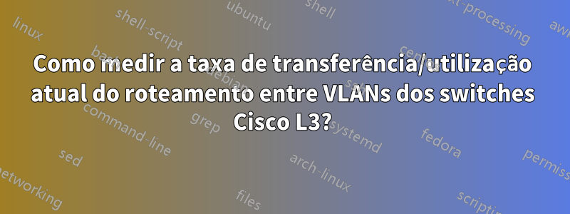 Como medir a taxa de transferência/utilização atual do roteamento entre VLANs dos switches Cisco L3?