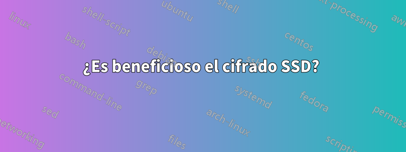 ¿Es beneficioso el cifrado SSD?