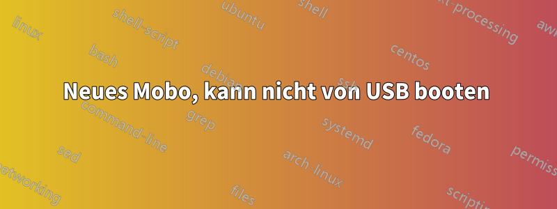 Neues Mobo, kann nicht von USB booten