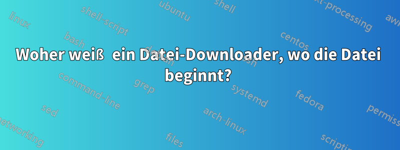 Woher weiß ein Datei-Downloader, wo die Datei beginnt?