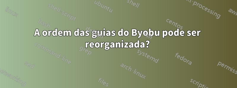 A ordem das guias do Byobu pode ser reorganizada?