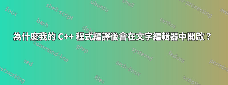 為什麼我的 C++ 程式編譯後會在文字編輯器中開啟？