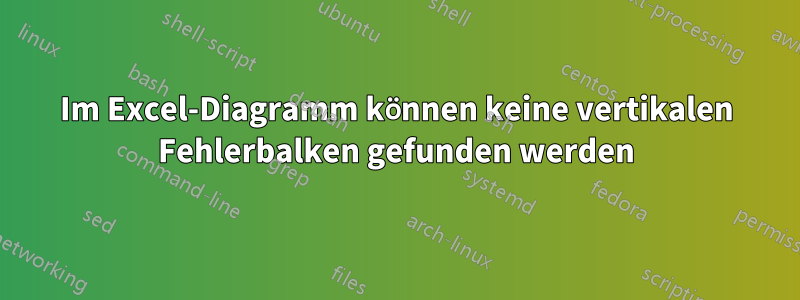 Im Excel-Diagramm können keine vertikalen Fehlerbalken gefunden werden