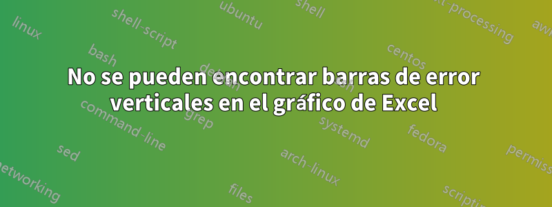 No se pueden encontrar barras de error verticales en el gráfico de Excel