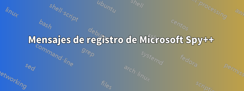 Mensajes de registro de Microsoft Spy++